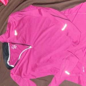 Nike Drifit running quarterzip Raspberry